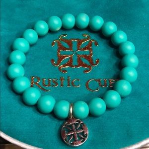 Rustic Cuff Turqoiuse/Silver Catherine Bracelet